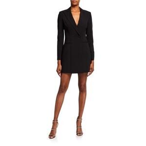 Jay Godfrey Tuxedo Blazer Dress Mini Black Cocktail Party Holiday Size 0 NWT